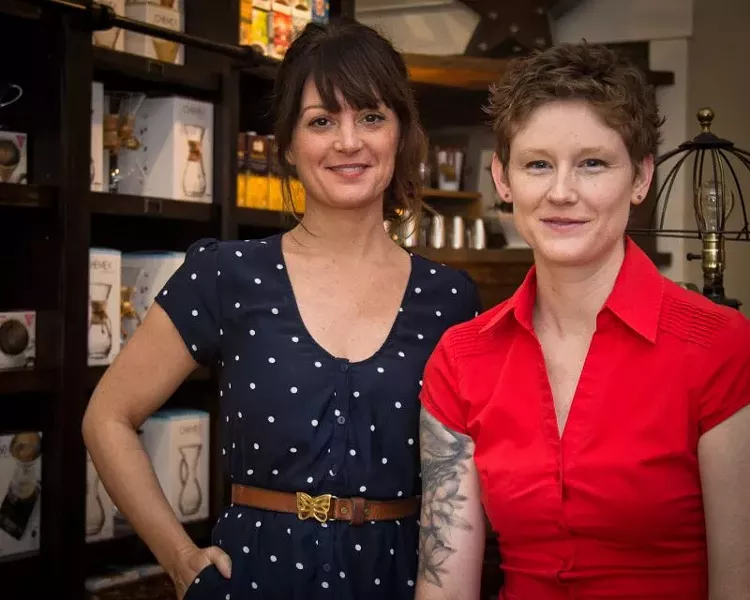 Shop the Fox owner Jennifer Jenkins (above, l.) and manager Megan Luther offer coffeemakers, art books and other accoutrements of café culture. - JON WAITS/JWAITSPHOTO