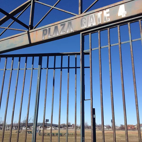 Some vintage gates still stand at the site.