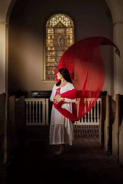 Ashley Cook stars as Hester Prynne in Savannah Stage Company's The Scarlet Letter. - STARLAND PORTRAIT & WEDDING PHOTOGRAPHY