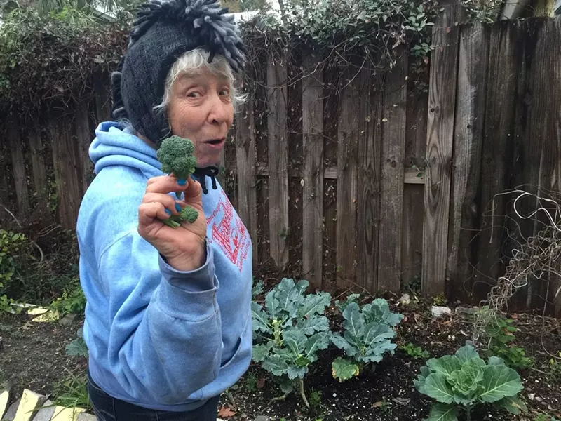 No one, but no one, grows broccoli in the lane like Jane Fishman. - PHOTO BY BETSY CAIN