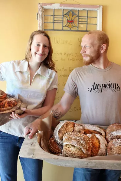 Owners, Kaytlin Bryant (left) and fiancé Mark Ekstrom, handcraft hundreds of baked goods each week.