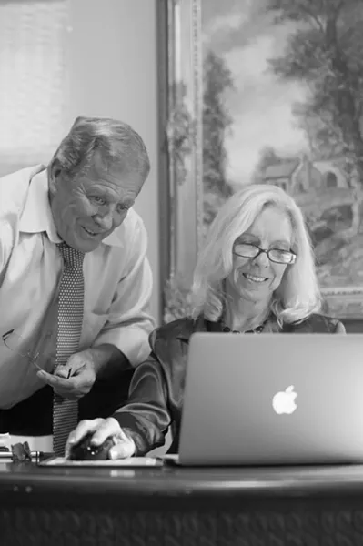Mel and Joan Gordon at work.