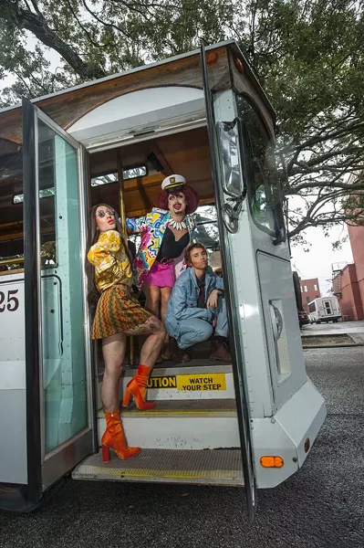 L-R: Toyota Mitsubishi, Influenza Mueller and Burt Sienna of the House of Gunt. - PHOTO BY GEOFF L. JOHNSON