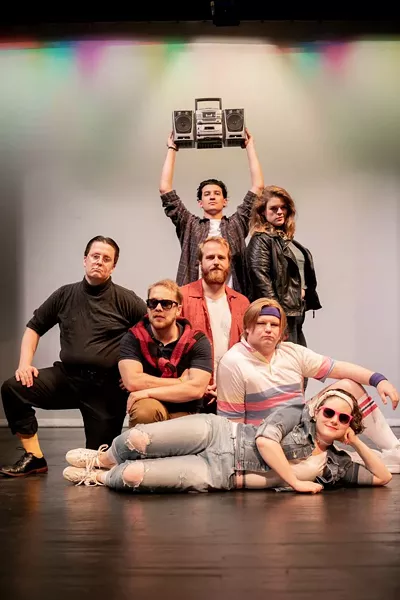 Travis Spangenburg, Juan Miguel Vidales, David Withun, Lane Twoler, Molly Alexander, and John Posner Brat Pack it up for Twelfth Night. - MEGAN JONES
