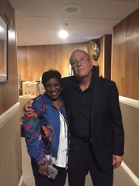Tony Arata with Karla Redding backstage at the Ryman. - PHOTO COURTESY OF TONY ARATA
