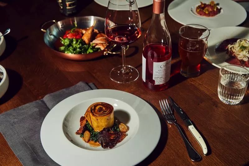 The mushroom rotolo.