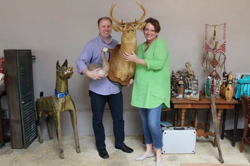 Russell and Leslie in the new space.