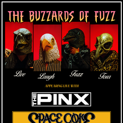The Buzzards of Fuzz, Space Coke, The Pinx, Pink Peaugeot at El Rocko