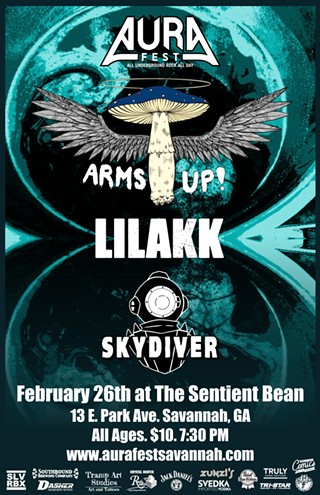 Arms Up!, Lilakk, Skydiver at The Sentient Bean