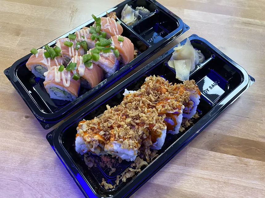 Rising Sun and Frank's Red Hot rolls. Yes THAT Frank's Red Hot. C'mon, you can't be surprised. - FELICIA LOPEZ