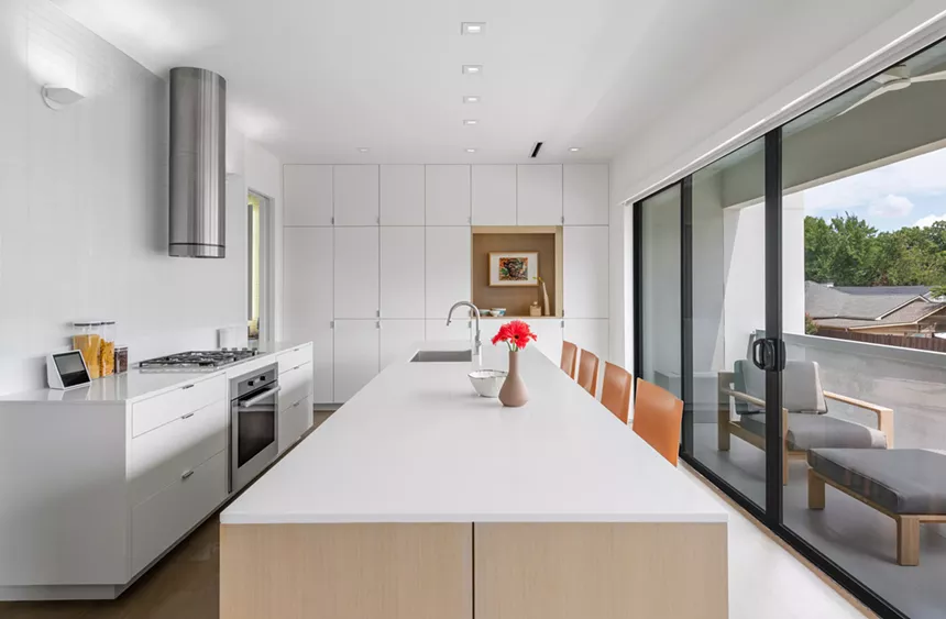 Kitchen area in the row houses on Manett Street.  - WADE GRIFFITH PHOTOGRAPHY