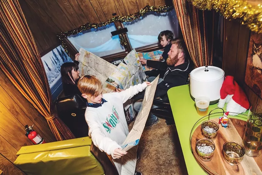 Need an intimate RV setting for the family holiday card? SNOWDAY is the answer. - COURTESY OF SNOWDAY BY BAYMO
