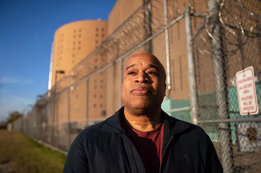 Detention officer Emmanuel Lewis was so stressed from his work at the jail that he developed a skin condition. - MARK GRAHAM