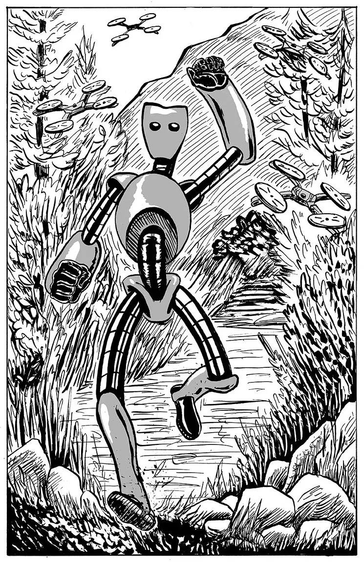 Artist Blake Chamness celebrates the release of his comic book Sentience #1 with a show of original comic art and more. - BLAKE CHAMNESS