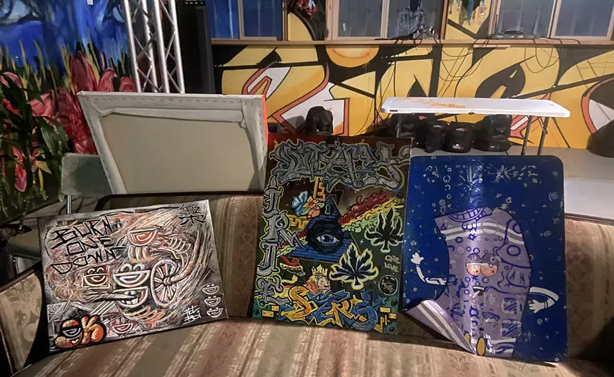 Around thirty local artists are expected to participate in River's first exhibition, a cannabis art show. - COURTESY OF KOURISA CDEBACA