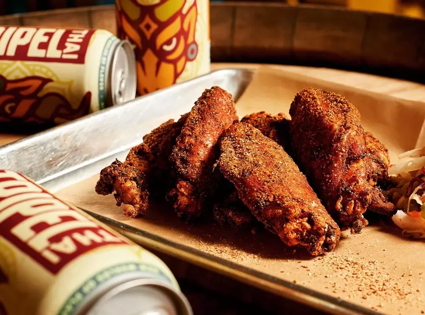 Spice Trade loves to pair its beer with food, including these Thai wings with its Thai spiced Tripel. - SPICE TRADE BREWING