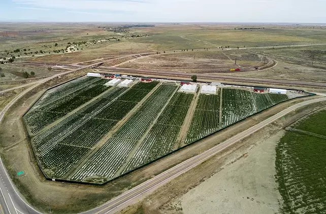 An overhead shot of Los Sueños Farms in Pueblo County. - ELEV8 NEW MEDIA