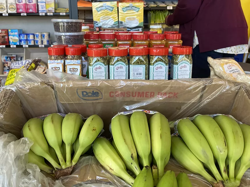 Green bananas arrived after a nearby Sun Valley resident specifically requested them. - KRISTIN PAZULSKI