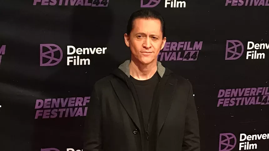 Jockey star Clifton Collins Jr. raises an eyebrow outside the Ellie Caulkins Opera House. - PHOTO BY MICHAEL ROBERTS