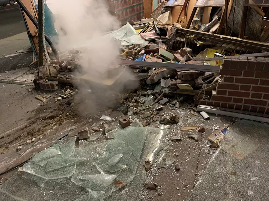 Steam, broken glass and more damaged about 100 rare pounds. -WILLIAM KORTZ