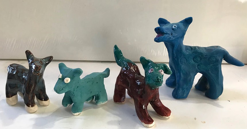 Take home one of Gayla Lemke's cheeky pups who can be seen on Edges Solstice member show.  - GAYLA LEMKE