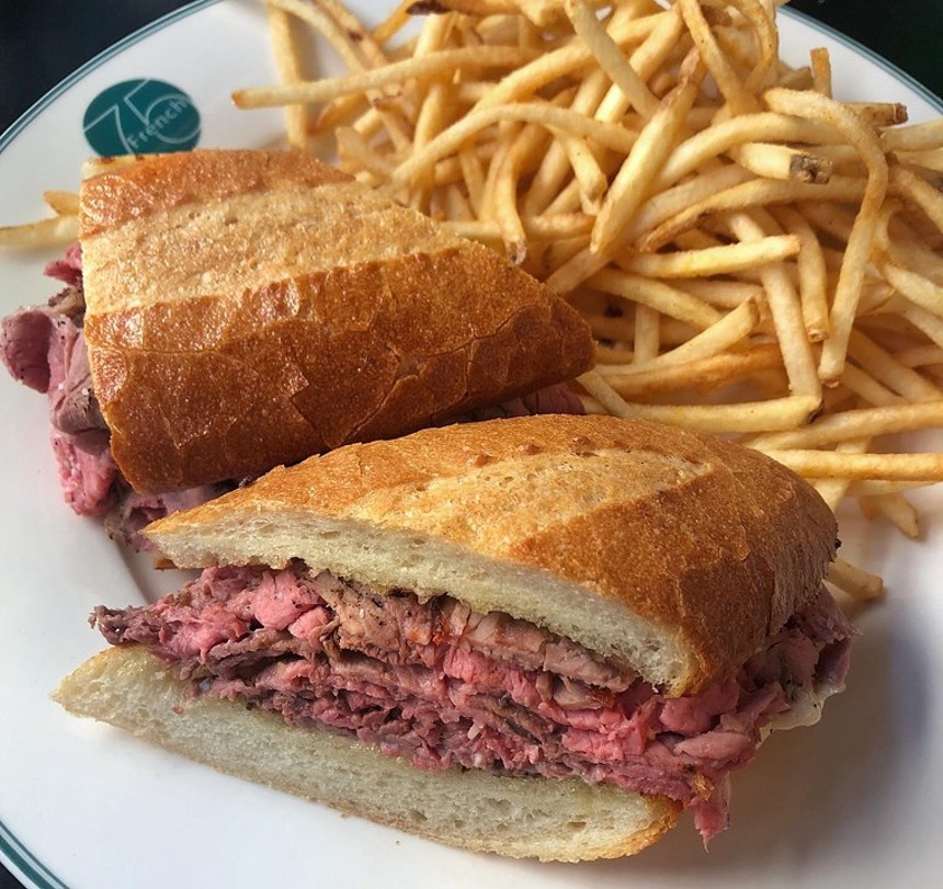 The French dip at French 75 is a must-order. - BONANNO CONCEPTS