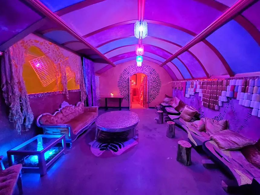 The Stardust Wagon room by artist Sidney Connell at new immersive art and dance bar Beacon. - MOLLY MARTIN