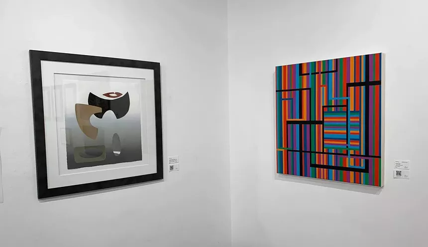 Lydia Riegle and Tim McKay share a corner for D'art and Friends. - LYDIA RIEGLE AND TIM MCKAY