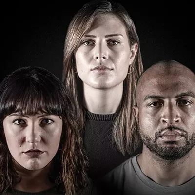 Eliza Lucero, Lillian House and Joel Northam after their arrests last fall.