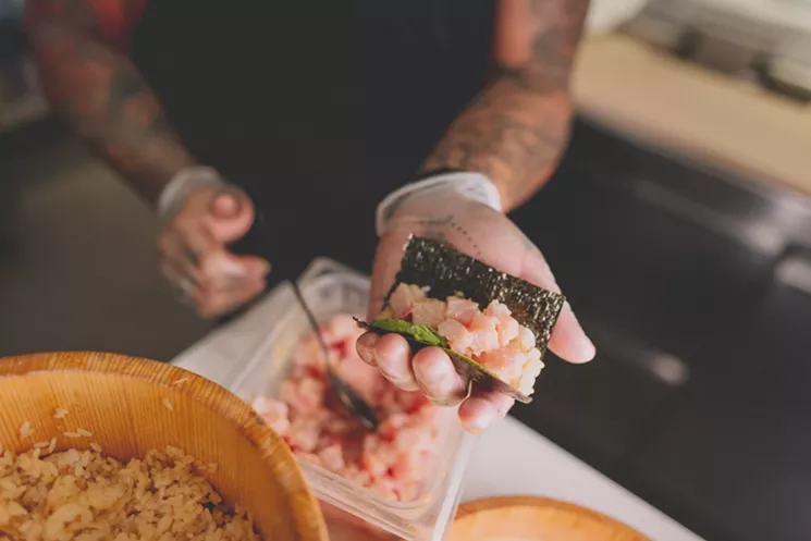 Guests can watch handrolls being created as they dine. - PHOTO BY THANIN VIRIYAKI@SEVERUS_SNAPSHOT