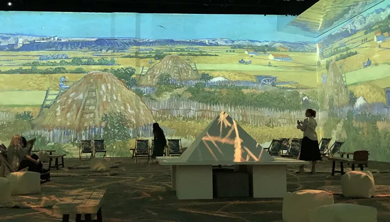 You almost want to pitch in and help Van Gogh's subjects with roof repair in the Experience. - PHOTO BY BOB RUGGIERO