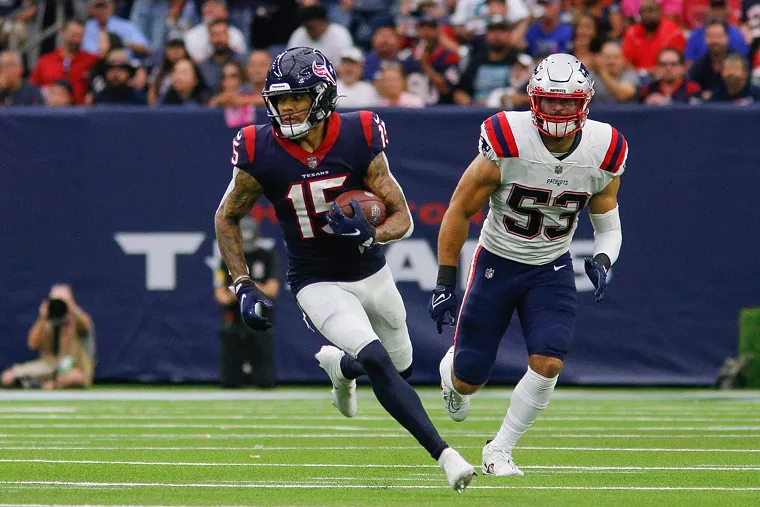 Chris Moore emerged as a nice alternative to Brandin Cooks in the passing game for Davis Mills. - PHOTO BY ERIC SAUSEDA