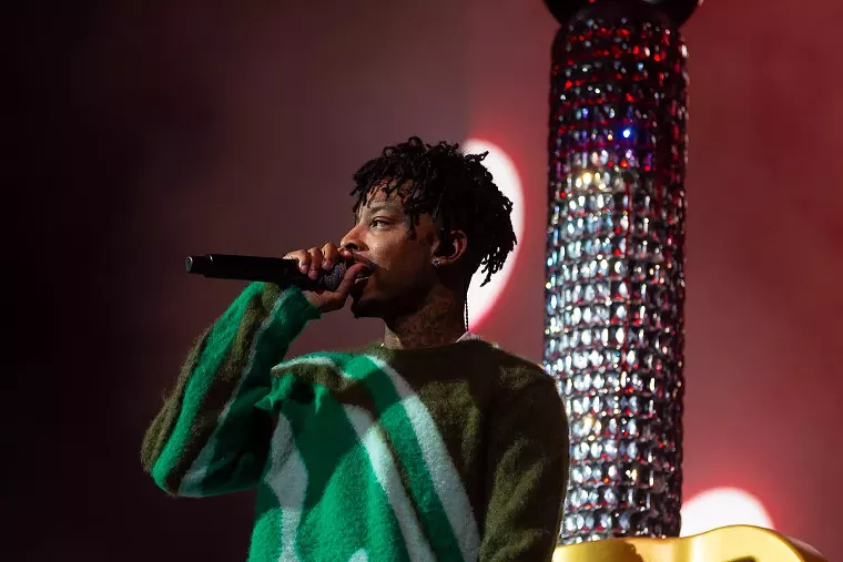21 Savage performs at the Toyota Center. Photo by Jennifer Lake