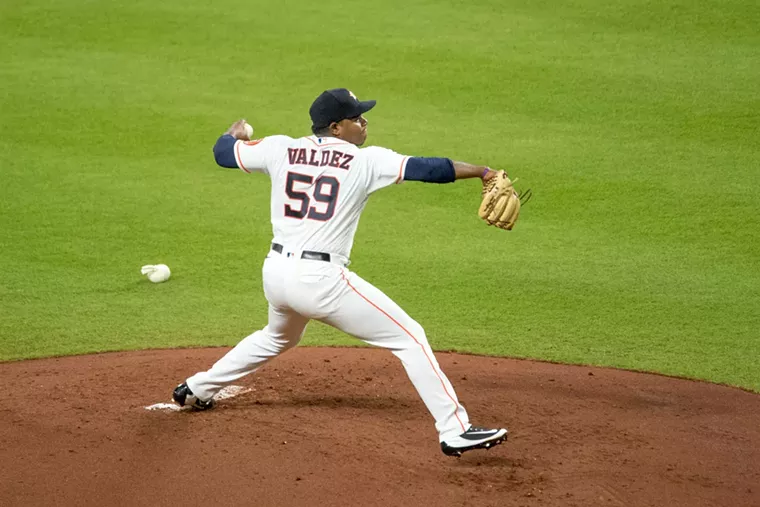 The Astros will need their starters, including Framber Valdez, to eat some innings in this series. - PHOTO BY JACK GORMAN