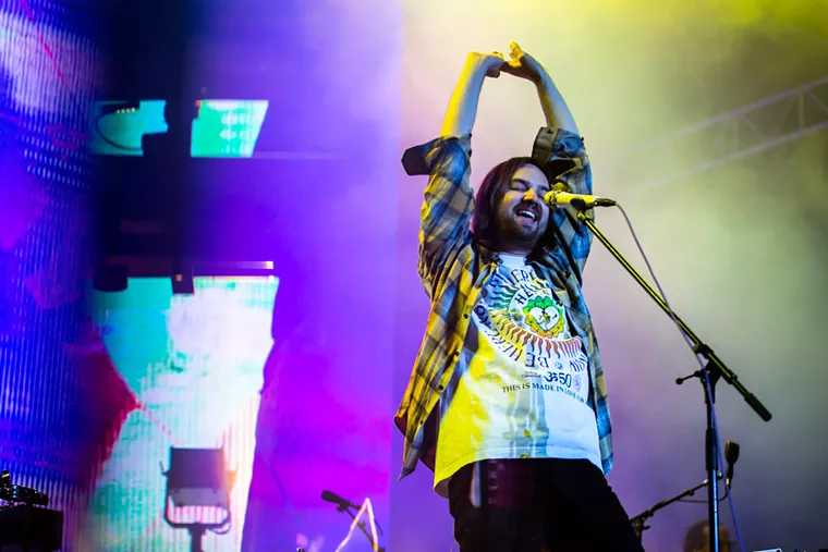 Tame Impala played hits like "Elephant," "Let It Happen," and "Breathe Deeper" last night at White Oak. - PHOTO BY ROBYN TUAZON