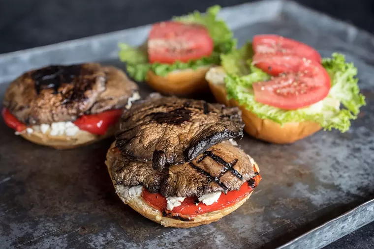 The Portobello Sandwich gets its heft from meaty mushroooms. - PHOTO BY DEBORA SMAIL