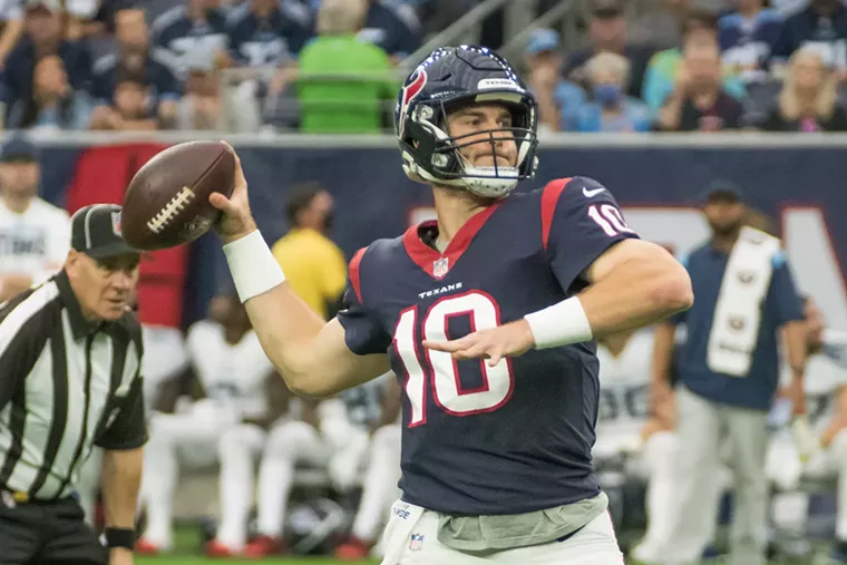 Davis Mills has played well enough to prevent the team from drafting a QB. - PHOTO: JACK GORMAN