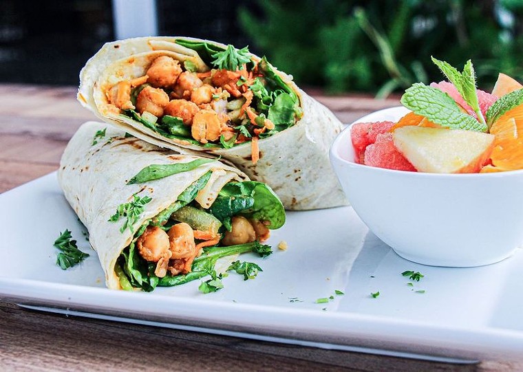 The Chipotle Chickpea Wrap is chock full of goodness. - PHOTO BY TRACIE LUONG