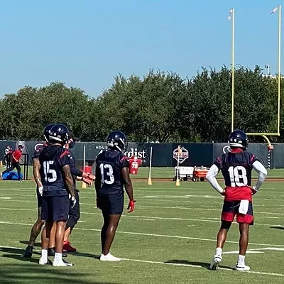 The Texans plan on having a lot of speed on the field this season, starting with their top three receivers &mdash; (L-R) Will Fuller, Brandin Cooks and Randall Cobb.