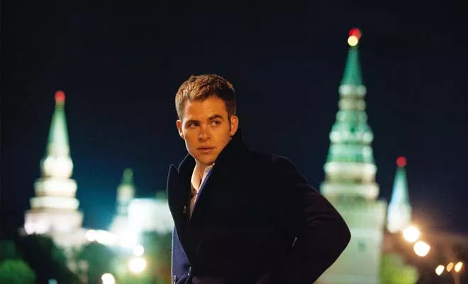 Chris Pine as Jack Ryan in Jack Ryan: Shadow Recruit. Right, Keira Knightley and Kenneth Branagh. - PHOTOS COURTESY PARAMOUNT PICTURES