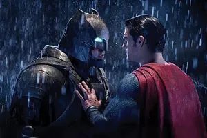 Ben Affleck as Batman and Henry Cavill as Superman in Batman v Superman: Dawn of Justice. - PHOTO COURTESY WARNER BROS. PICTURES