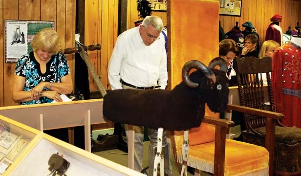 Visitors to the DeMoulin Museum in downtown Greenville can enjoy the “corral” which contains lodge initiation devices manufactured by DeMoulin Bros. in its early years. - PHOTO COURTESY OF DEMOULIN MUSEUM