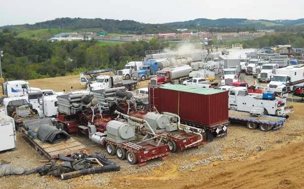 A fracking site on the Marcellus Shale, located in the eastern United States covering parts of Ohio, Pennsylvania, New York and most of West Virginia. - PHOTO COURTESY OF U.S. GEOLOGICAL SURVEY