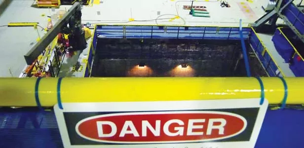 Spent fuel is stored in a pool inside the plant, covered in 60 feet of water. High-level nuclear waste, anything that has been used for operating the reactor, must be stored at the facility. - PHOTO BY DIANE IVEY