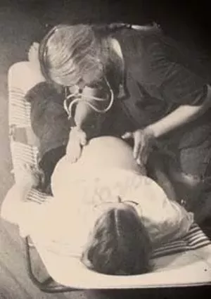Feral, pictured above at Celeste’s birth, was one of Illinois’ first midwives to speak publicly about her patients’ rights. Before Celeste, pictured in the center, was born, Feral was subpoenaed by the state for ille - PHOTOS PROVIDED BY MARY O’KIERSEY