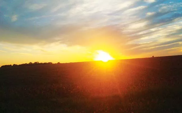 First place, Ty Dyson, Chatham. Five-year-old Ty Dyson took this photograph, “A Sunset to Remember,” of the setting sun on the west side of the Village of Chatham