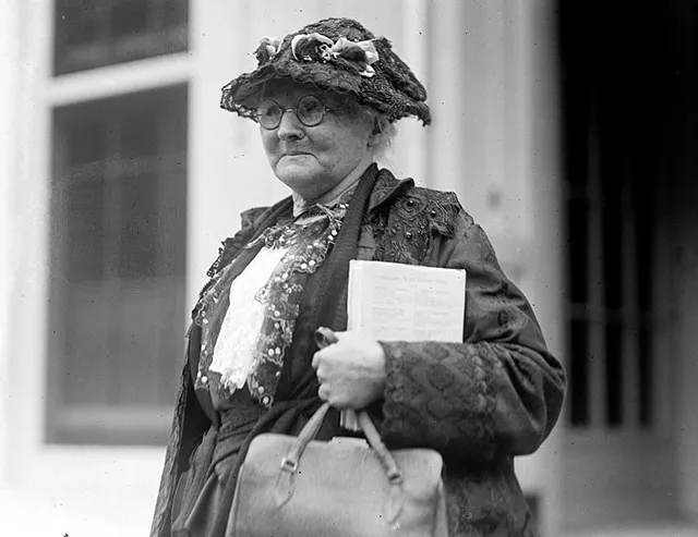 Mary Harris Jones at the White House in 1924. - BY NATIONAL PHOTO COMPANY - COURTESY UNITED STATES LIBRARY OF CONGRESS