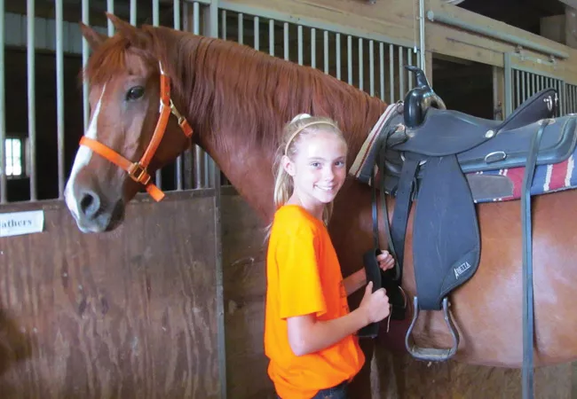 Riverside Stables offers week-long horse camps Monday-Friday 8 a.m.-4 p.m. from June through mid-Aug. - PHOTO COURTESY RIVERSIDE STABLES