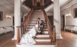 Joe & Eden Langiano had their ceremony at Athens Christian Church; reception at Secret Recipes. - PHOTO BY CHRIS WITHERS