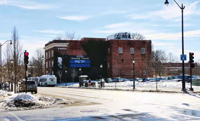 The downtown block on which stands the old YWCA and little else could become another TIF district. Would that rob Springfield schools, or support them in the long run? - PHOTO BY DAVID HINE